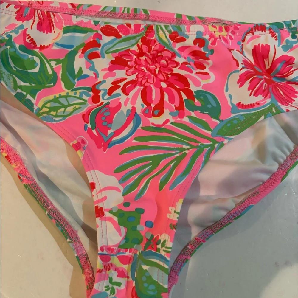 Lilly Pulitzer Floral Bikini Bottom 14 Girls